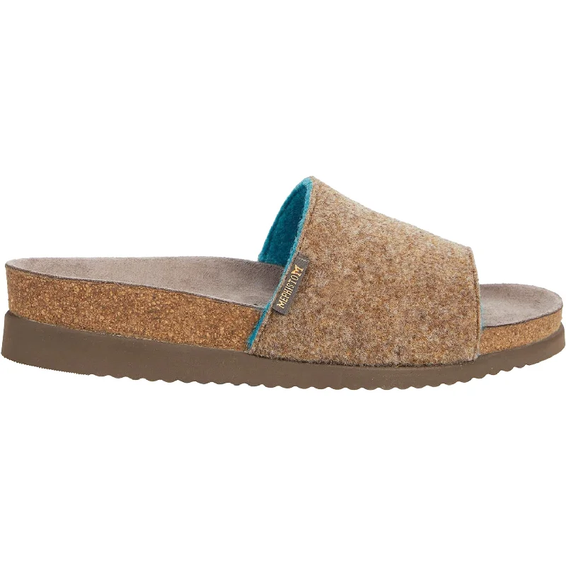 Women's Mephisto Hanik Sweety Taupe/Turquoise Felt Skateboarding Sneaker Style  