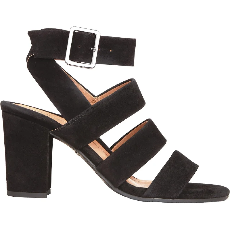 Women's Vionic Blaire Black Suede Memory - Foam Slipper Look  