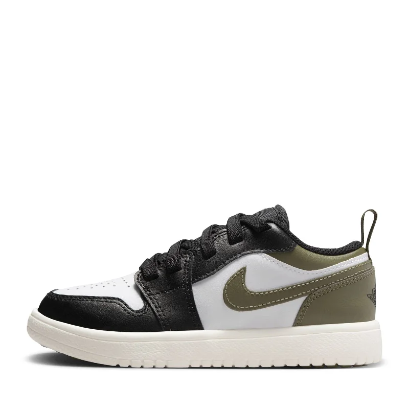 Jordan 1 Low Alt (PS) - Black/Medium Olive Tech - Inspired Sneaker Look  
