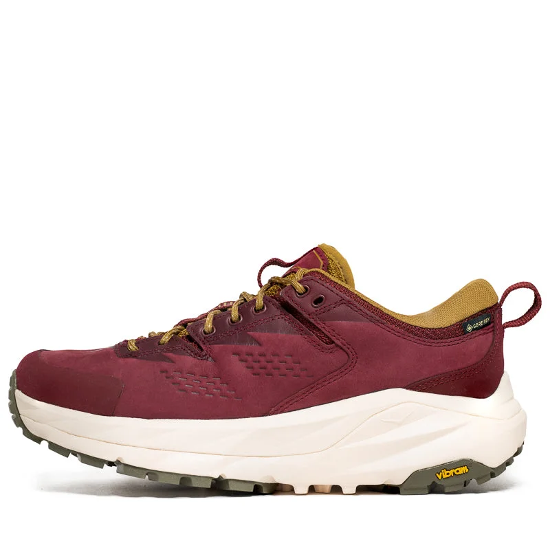 Hoka Kaha Low GORE-TEX TP - Varsity Burgundy/Alabaster Chunky Platform Sneaker Style  