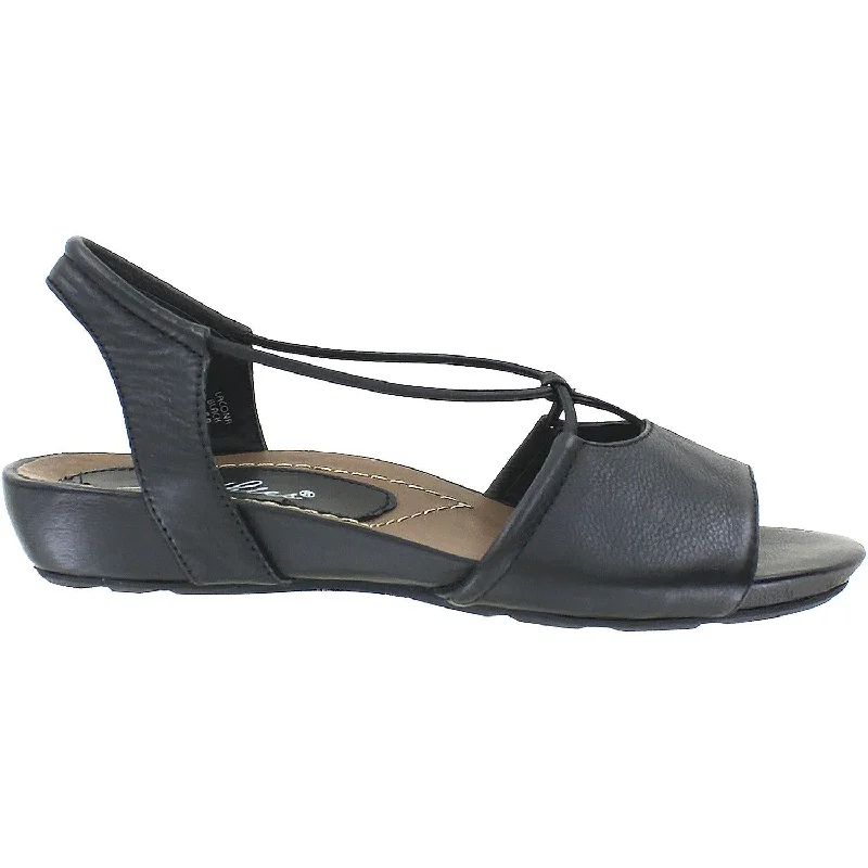 Women's Earthies Lacona Black Leather Tailored Oxford Style 
