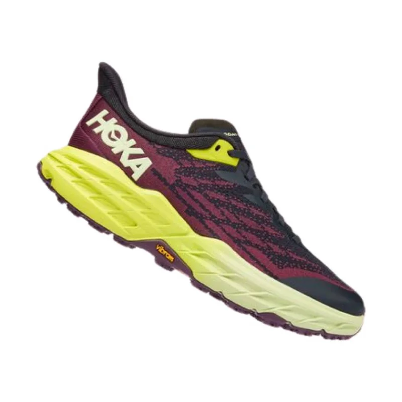 Hoka Women's Speedgoat 5 - Blue Graphite / Evening Primrose Tassel Driving Shoe Look 