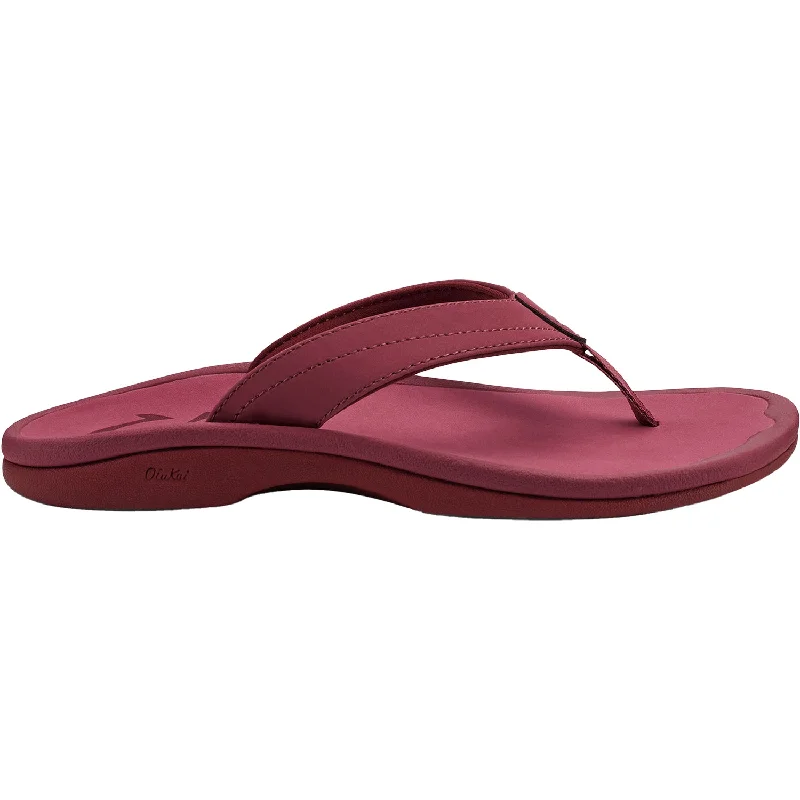 Women's OluKai Ohana Red Earth/Red Earth Synthetic British Gentleman Oxford Style  