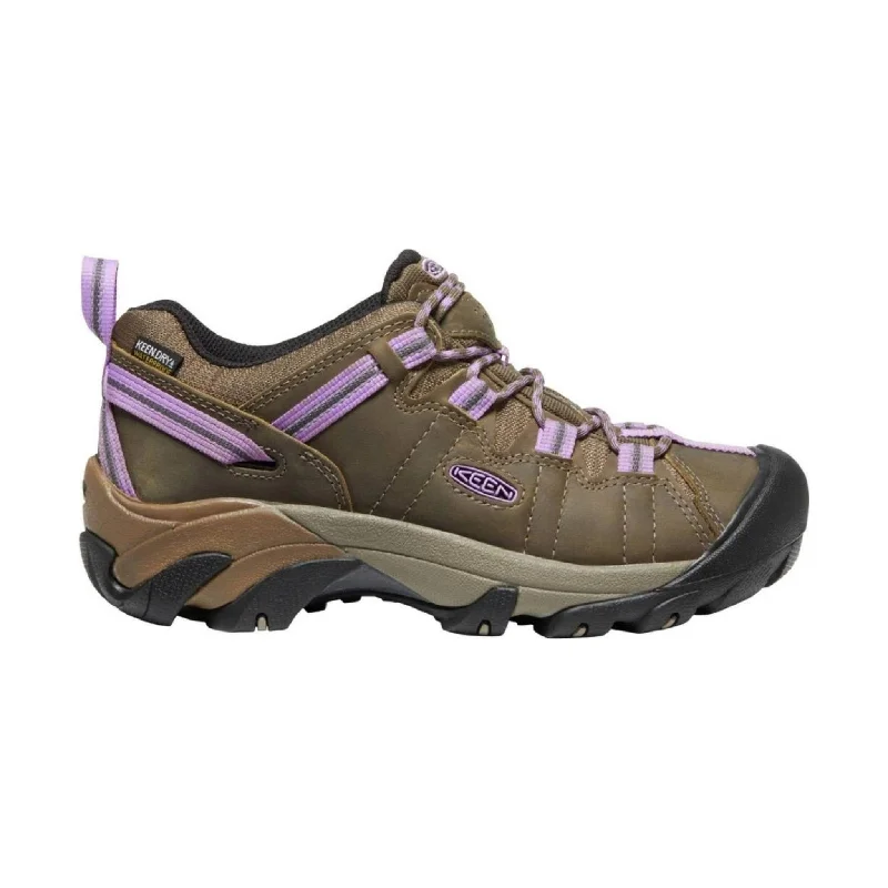 KEEN Women's Targhee II Waterproof - Timberwolf/English Lavender Art Deco - Inspired Shoe Look  