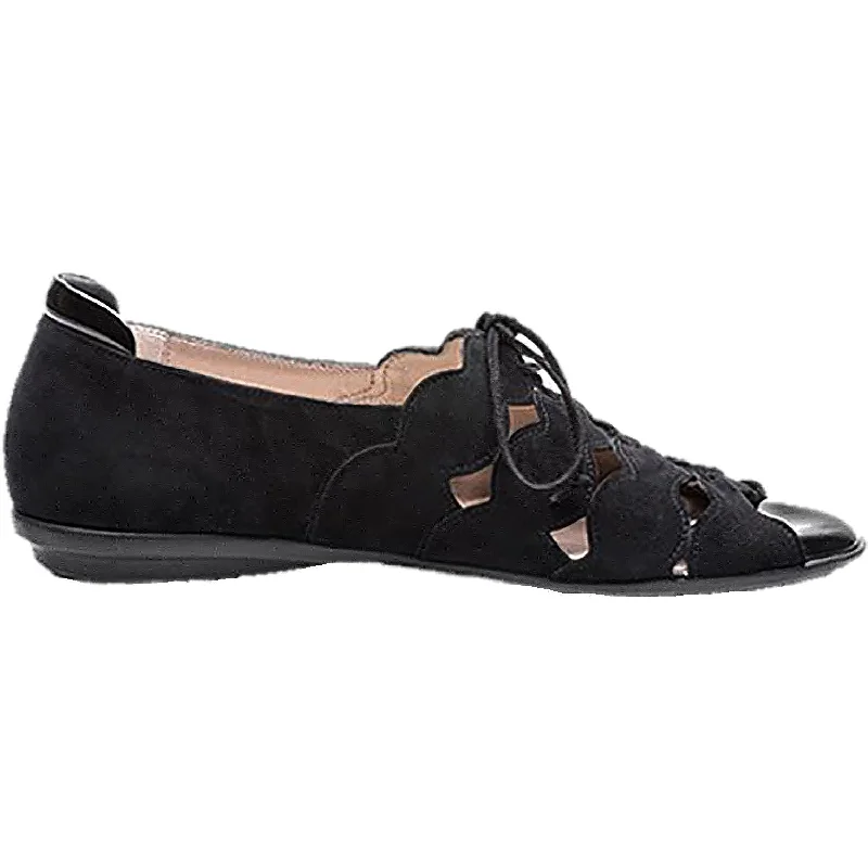 Women's BeautiFeel Amelia Black Suede Desert Boot Utility Style  