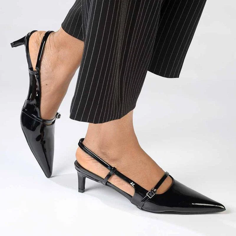 Madison Baila Kitten Slingback Heels - Black Hiking Boot Durability Style  