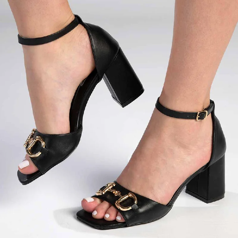 Madison Galilee Block Heel - Black Blue Coast Loafer Aesthetic 
