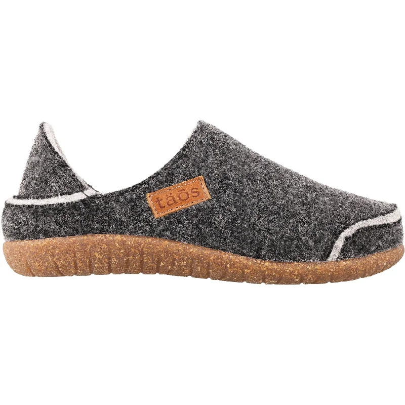 Unisex Taos Convertawool Charcoal Wool Quilted Shoe Design  