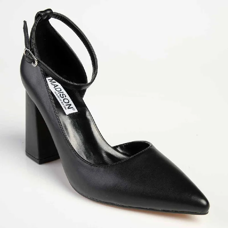 Madison India Block Heel - Black Camouflage Print Boot Style  