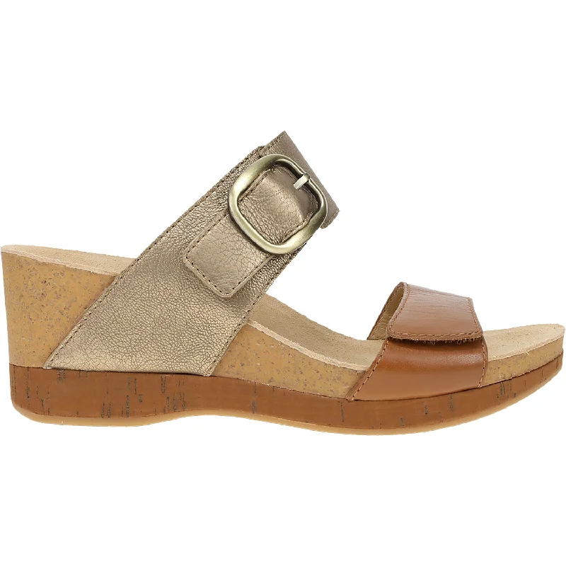 Women's Dansko Shannon Gold/Tan Leather Hip - Hop Sneaker Style  