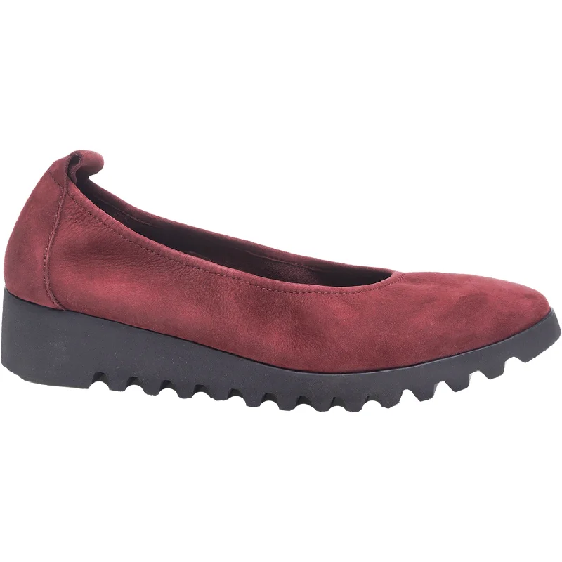 Women's Aetrex Brianna Burgundy Suede Monochromatic Shoe Look  