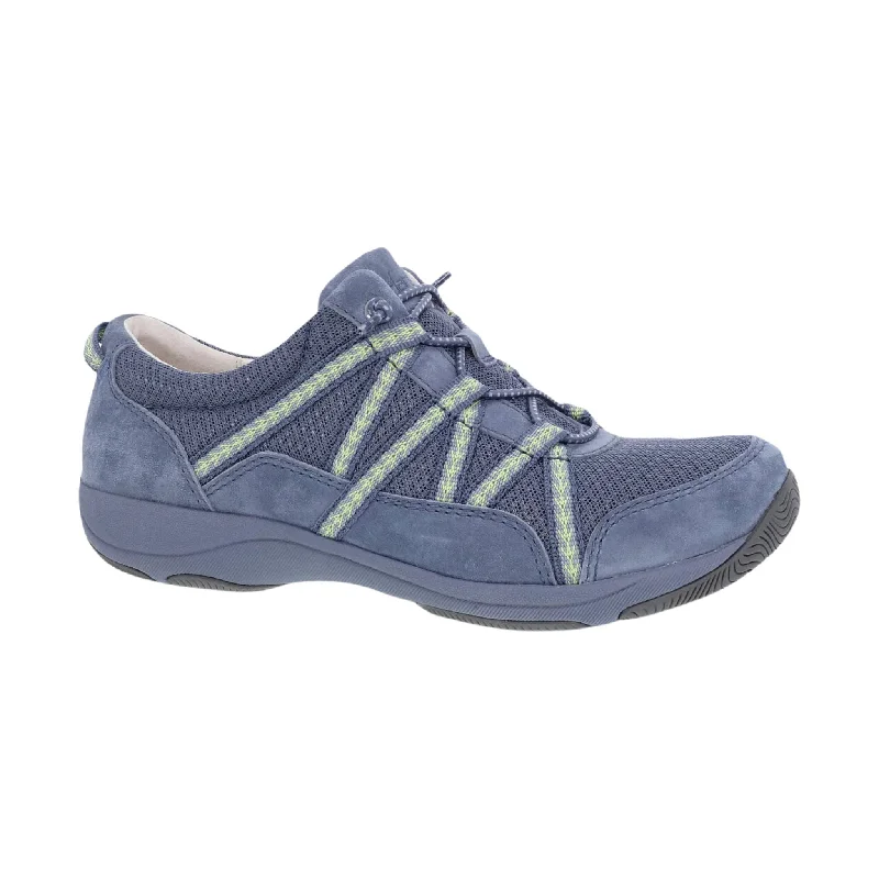 Dansko Women's Harlyn Sneaker - Blue Suede Waterproof Hiking Boot Design  
