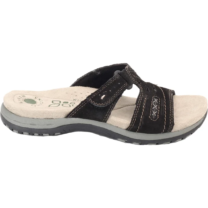 Women's Earth Sizzle Black Suede Striped Shoe Style  