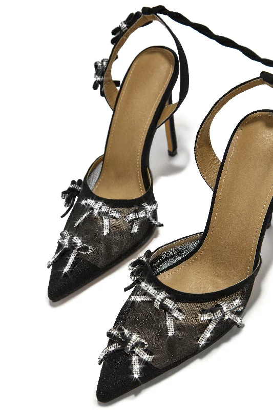 Special Weekend Lace Up Pump Heels - Black Hip - Hop Sneaker Style  