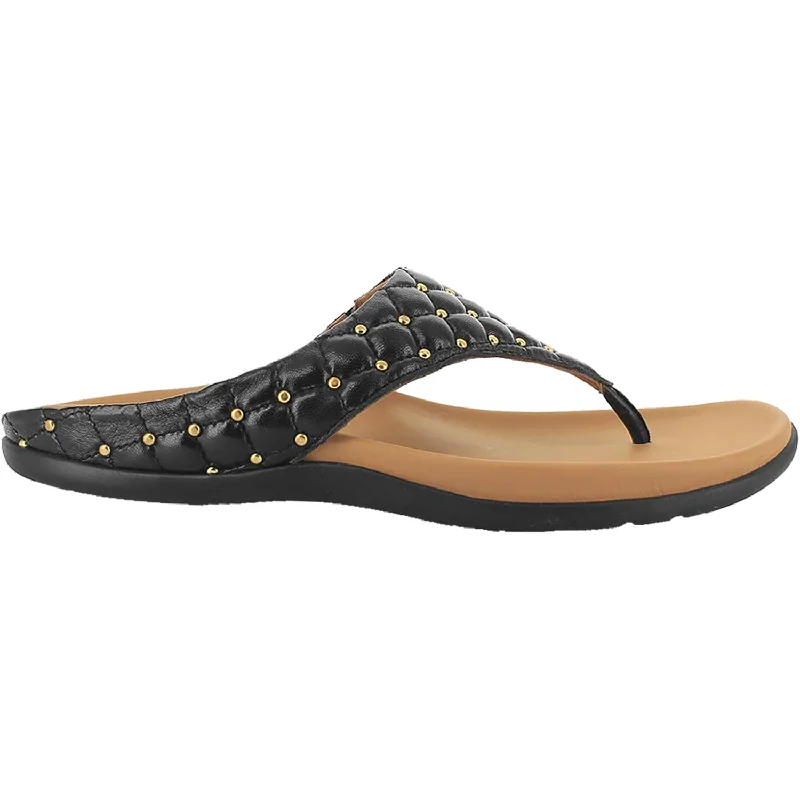 Women's Strive Fiji Black Leather Retro Basketball Sneaker Design  