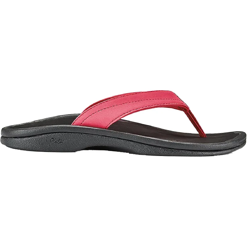 Women's OluKai Ohana Passion Flower/Black Synthetic Lightweight Tennis Sneaker Look  