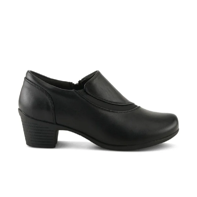 Spring Step Women's Klay - Black Distressed Leather Shoe Style  