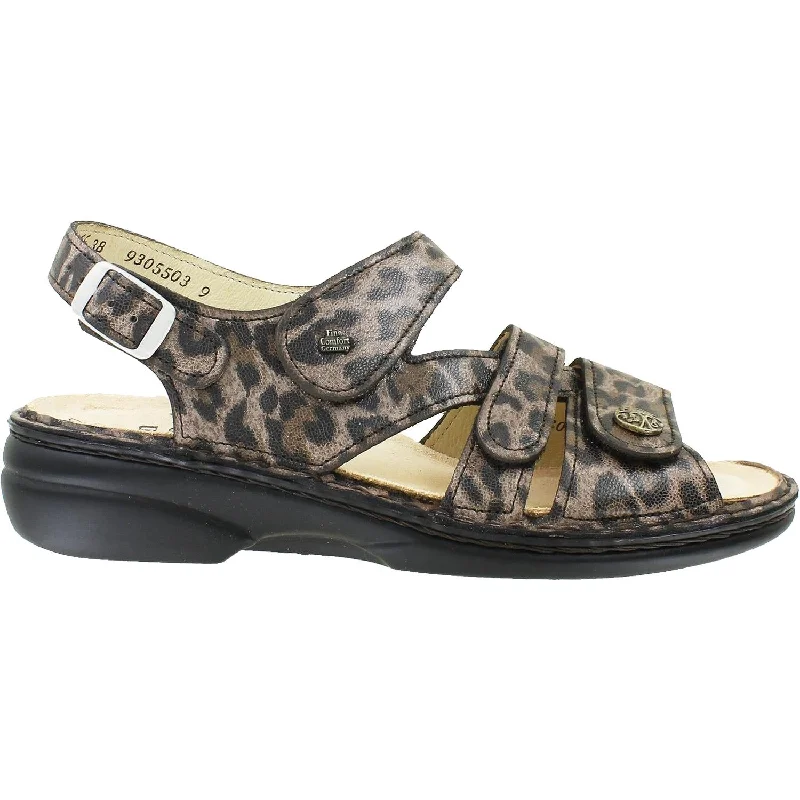 Women's Finn Comfort Gomera Soft Natural Leopard Leather Smart - Shoe Functionality Style  