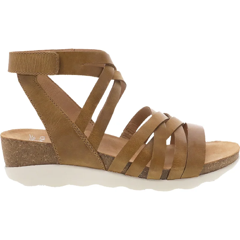 Women's Dansko Mirabella Tan Waxy Burnished Leather Upcycled Shoe Look  