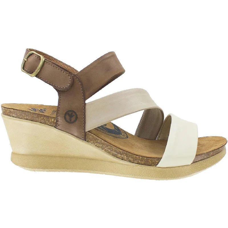 Women's Wanda Panda Meryl WP-3111 Ice/Tierra/Marron Leather Slide Sandal Beach Style  