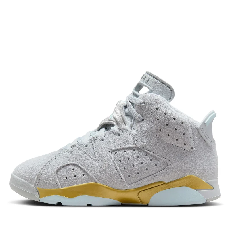Jordan 6 Retro (PS) - Pure Platinum/Glacier Blue Quick - Dry Hiking Shoe Style   