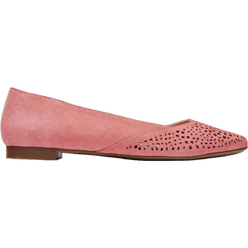 Women's Vionic Carmela Perf Dusty Pink Suede Business Monk Strap Style  