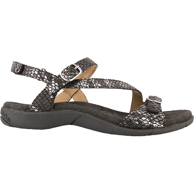 Women's Taos Beauty 2 Black Snake Leather Business Monk Strap Style  