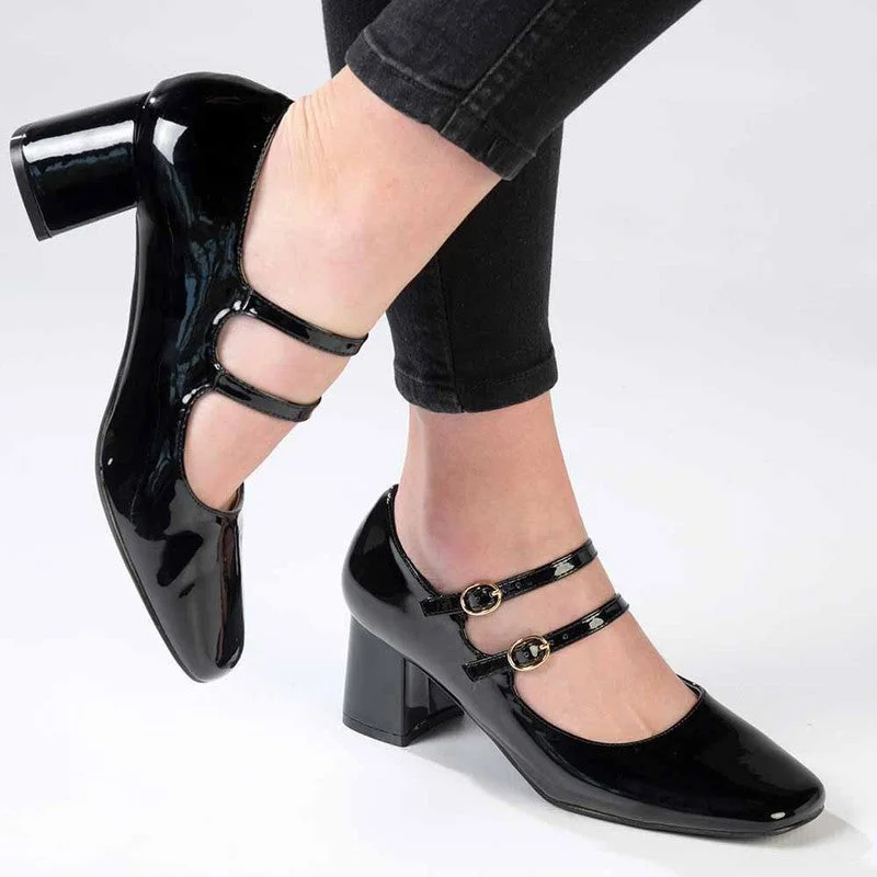 Madison Baran Block Heel - Black Dressy Chelsea Boot Style 