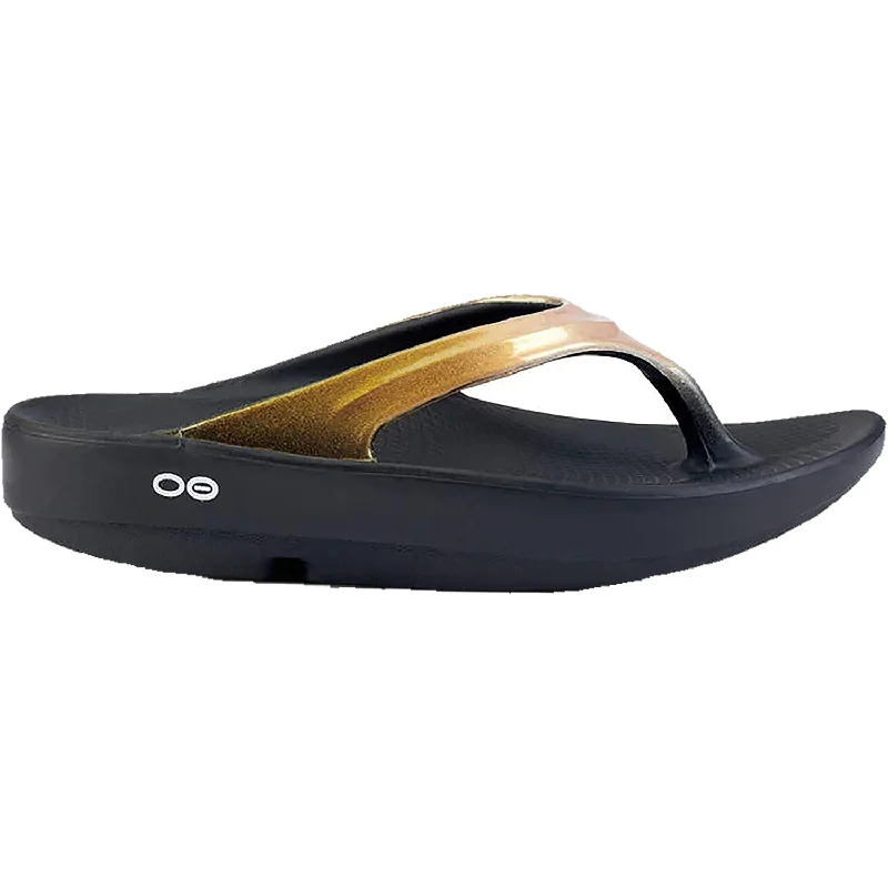 Women's OOFOS OOlala Luxe Macchiato Synthetic Chunky Platform Sneaker Style  