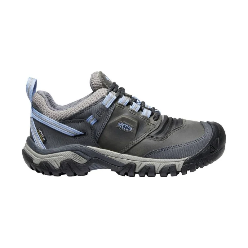 KEEN Women's Ridge Flex Waterproof - Steel Grey/Hydrangea Zip - Up Boot Style  