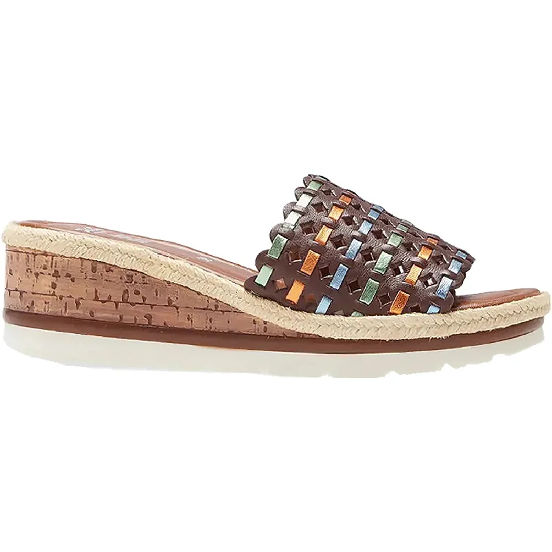 Women's Ara Calistoga Toffee Velour/Multi Metallic Synthetic Patchwork Shoe Aesthetic  