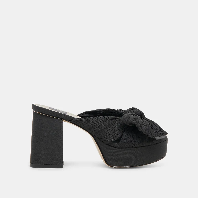 BLARE HEELS ONYX SATIN Mod Oxford Design  