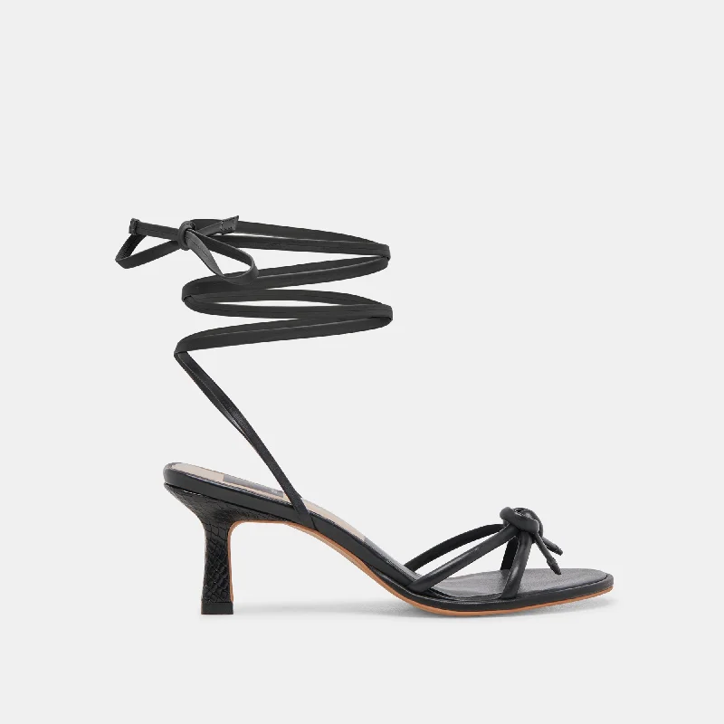 MAISON HEELS BLACK LEATHER Tassel Driving Shoe Look 