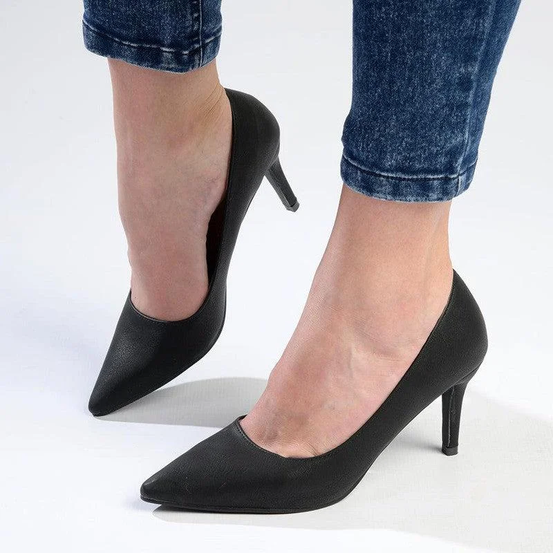 Madison Penny 5 Court Heels - Black Camouflage Print Boot Style  
