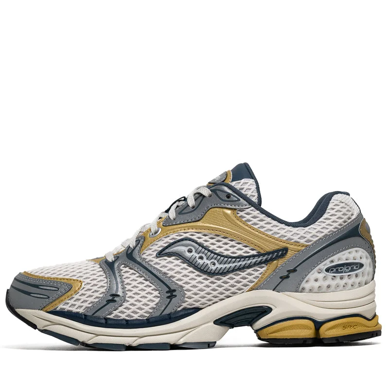Saucony Progrid Triumph 4 - Grey/Silver Quilted Shoe Design  