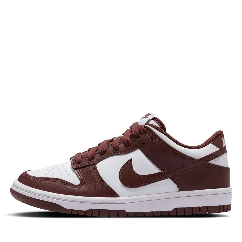 Nike Dunk Low (GS) - White/Redwood Embroidered Cowboy Boot Design  