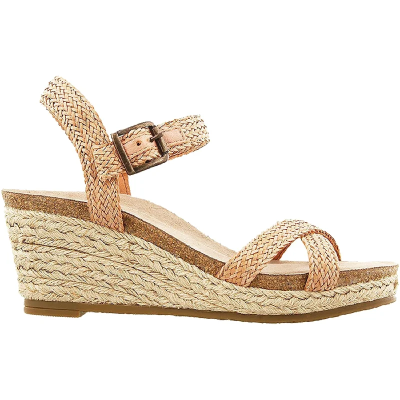 Women's Taos Hey Jute Blush Leather Edwardian Shoe Look  