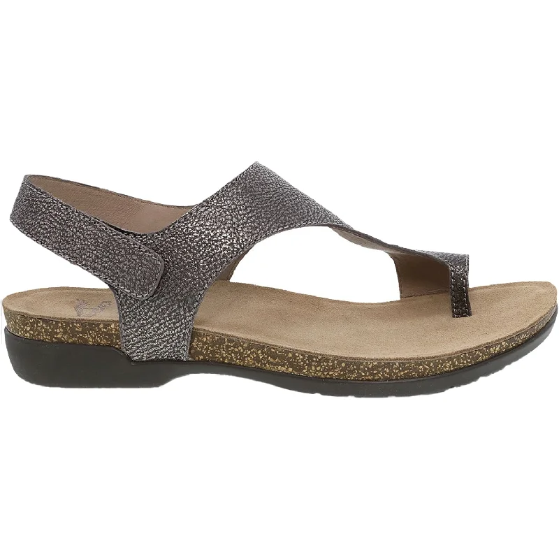 Women's Dansko Reece Pewter Metallic Leather Glow - in - the - Dark Shoe Design  