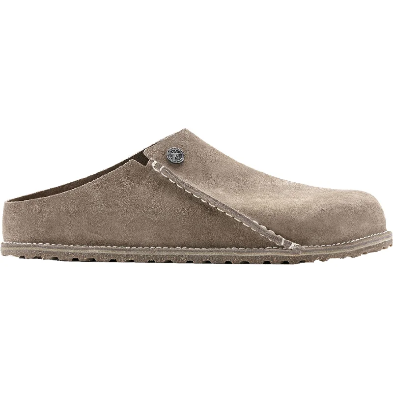 Women's Birkenstock Zermatt Premium Grey Taupe Suede Waterproof Hiking Boot Design  