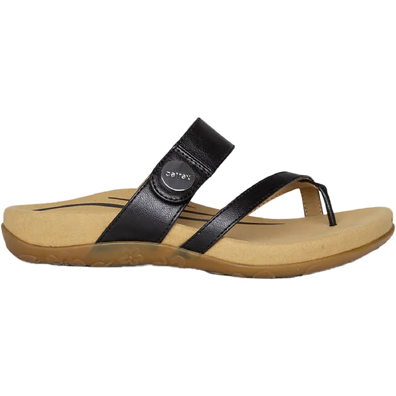 Women's Aetrex Izzy Black Synthetic Two - Tone Shoe Design  