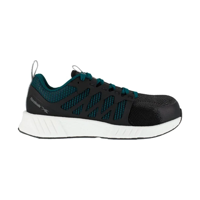 Reebok Work Women's Fusion Flexweave Composite Toe - Teal/Black Beaded Moccasin Design 
