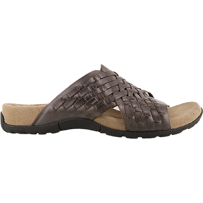Women's Taos Guru Dark Grey Leather Aesthetic  