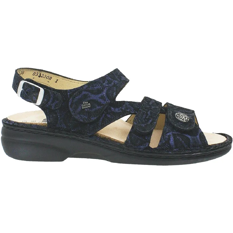Women's Finn Comfort Gomera Soft Pacific Leaves Leather Chunky Platform Sneaker Style  