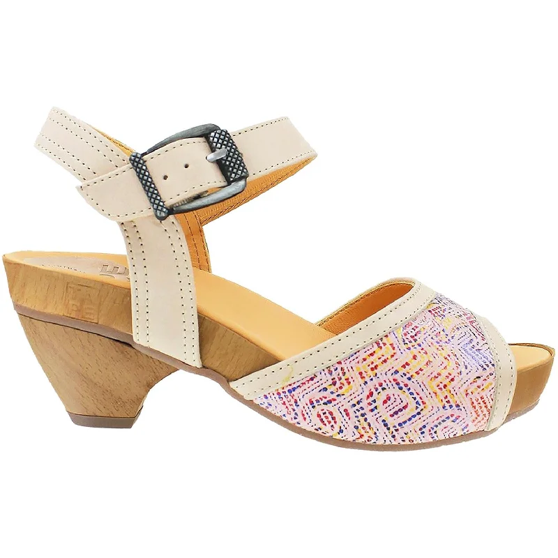 Women's Tape Divina Lisboa 30182 Rose/Off White Leather Business Monk Strap Style  