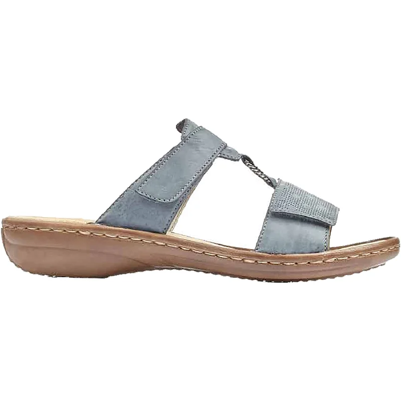 Women's Rieker 60844-14 Pazifik/Navy Leather Bespoke Shoe Aesthetic 
