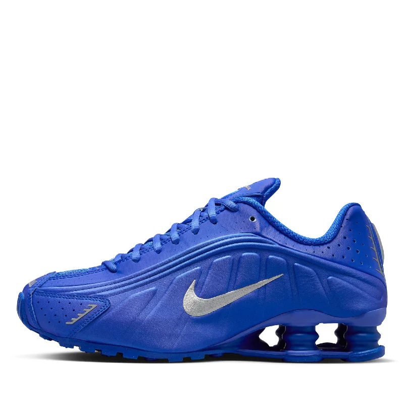 Women's Nike Shox R4 - Racer Blue/Metallic Silver Suede Desert Boot 