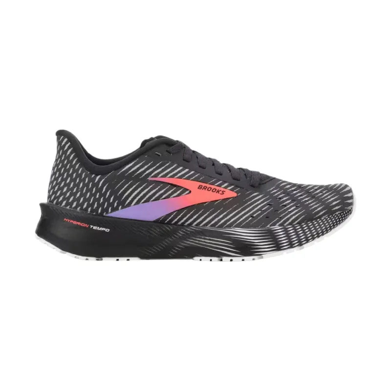 Brooks Women's Hyperion Tempo Running Shoes - Black/Coral/Purple Aesthetic  