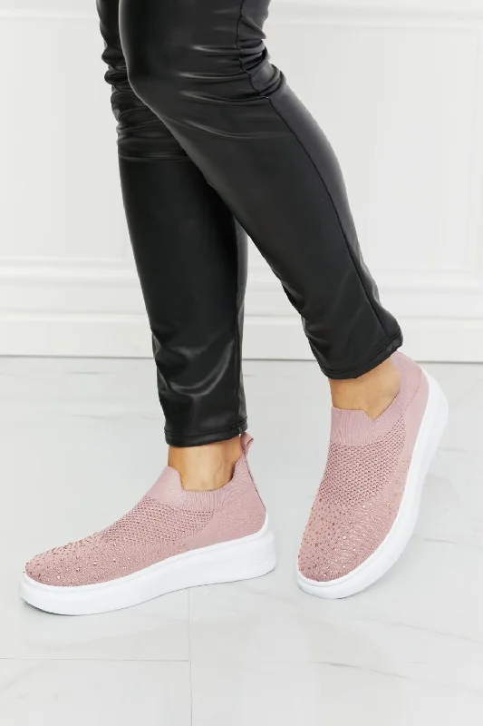 Rhinestone Decor Slip-On Shoes Quilted Shoe Design  