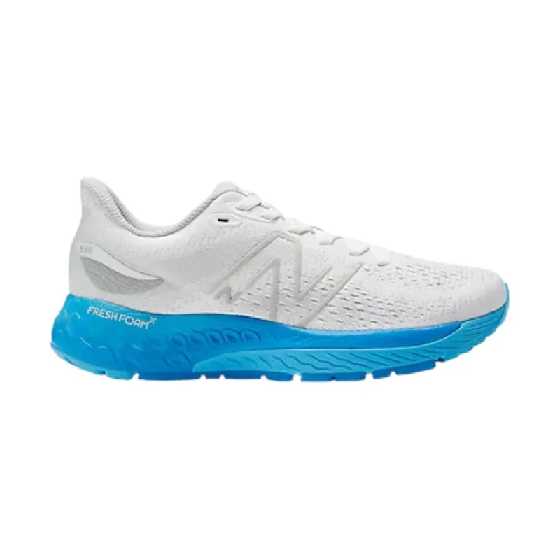 New Balance Women's Fresh Foam X 880 v12 Running Shoes - White/Blue Athleisure Derby Style  