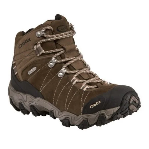 Oboz Women's Bridger Mid Waterproof - Walnut Glow - in - the - Dark Shoe Design  